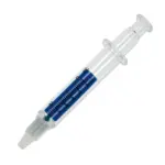 Markeerstift spuit transparant blauw - Hidalgo-werbeartikel Markeerstift spuit, transparant blauw
