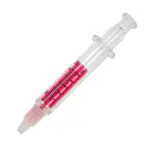 Markeerstift spuit, transparant roze
