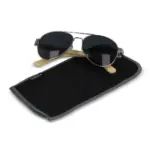 R-PET microvezel brillenetui sublimatie, zwart