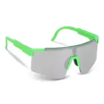 Tom R-PC sportzonnebril met spiegelende glazen UV400, fluor assorti / groen