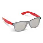 Justin R-PC zonnebril met spiegel uni-lens UV400 rood - Hidalgo-werbeartikel Justin R-PC zonnebril met spiegel uni-lens UV400, rood