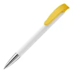 Balpen Apollo hardcolour, wit / geel