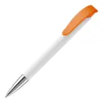 Balpen Apollo hardcolour, wit / oranje