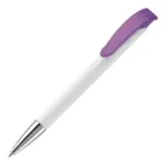 Balpen Apollo hardcolour, wit / paars