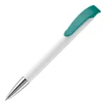 Balpen Apollo hardcolour, wit / turquoise