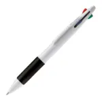 Balpen 4 kleuren hardcolour, wit/zwart