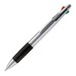 Balpen 4 kleuren hardcolour, zilver / zwart