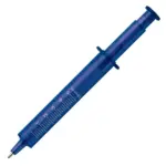 Injectiespuitpen transparant, transparant blauw