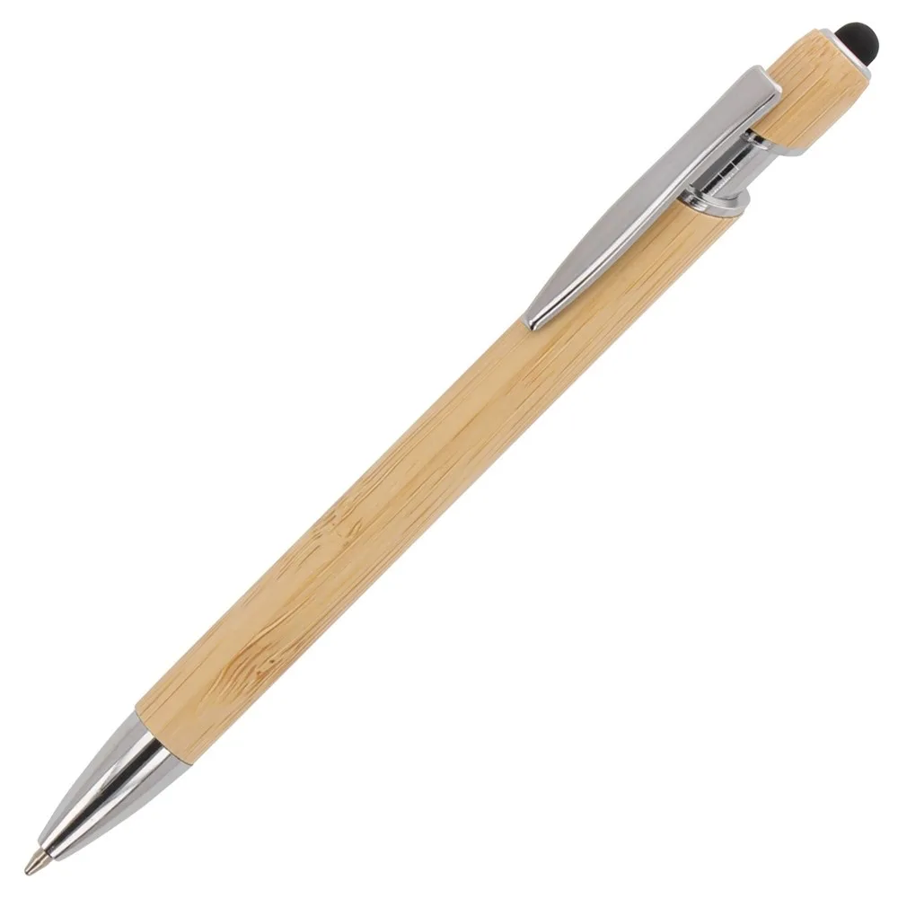 Balpen Parijs Bamboe Stylus productfoto 2 - Hidalgo-werbeartikel Balpen Parijs Bamboe Stylus — productfoto 2