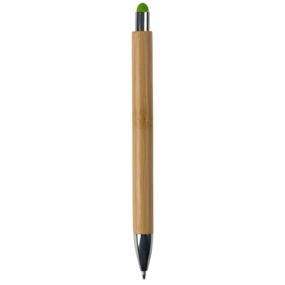 Balpen New York bamboe met stylus productfoto 5 - Hidalgo-werbeartikel Balpen New York bamboe met stylus — productfoto 5