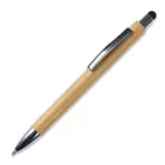 Balpen New York bamboe met stylus zwart - Hidalgo-werbeartikel Balpen New York bamboe met stylus, zwart