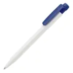 Balpen Ingeo TM Pen hardcolour wit donkerblauw - Hidalgo-werbeartikel Balpen Ingeo TM Pen hardcolour, wit / donkerblauw