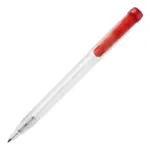 Balpen Ingeo TM Pen Clear transparant, ecru / rood