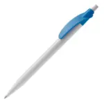 Balpen Cosmo hardcolour, wit / lichtblauw