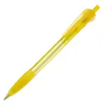 Balpen Cosmo grip transparant, transparant geel
