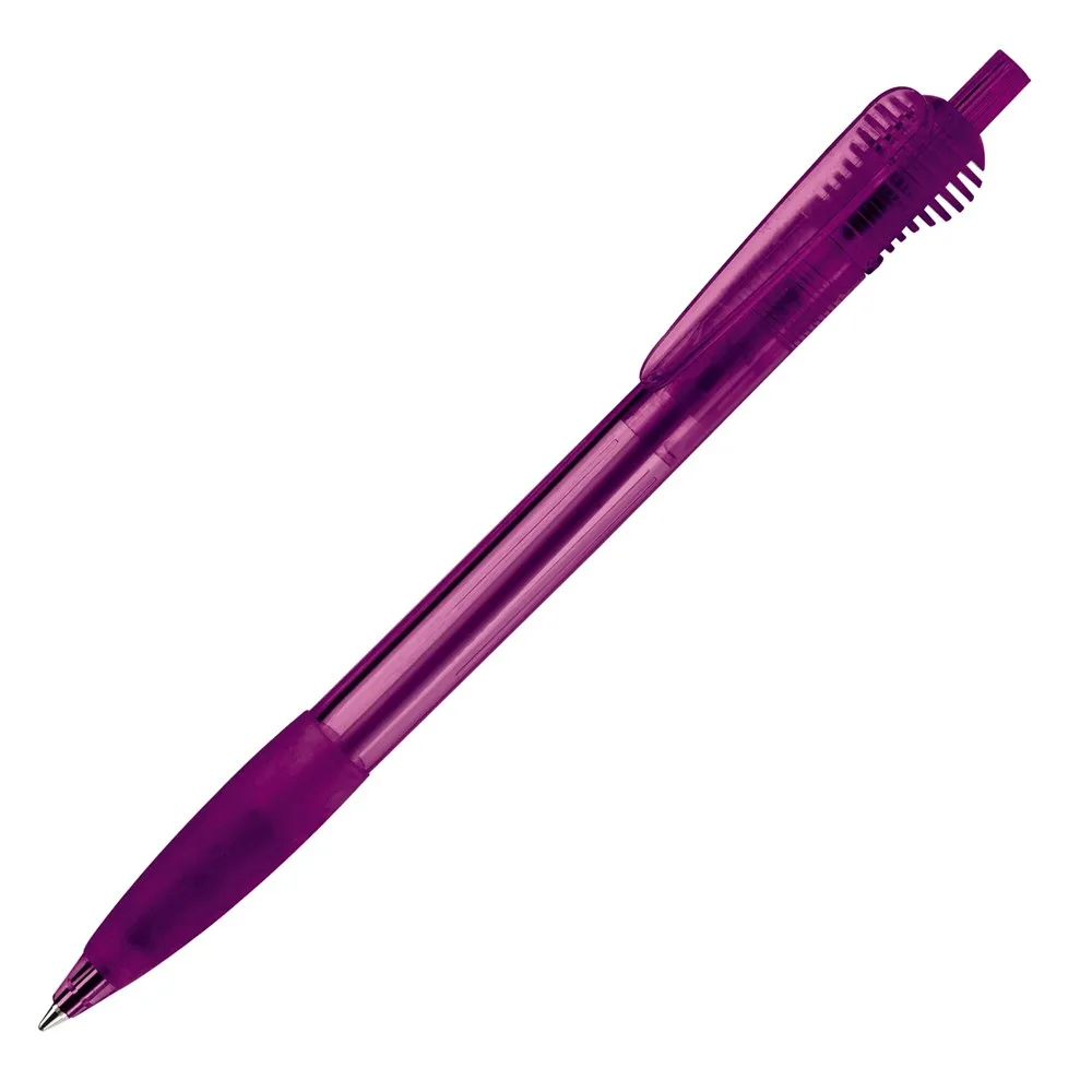 Balpen Cosmo grip transparant, transparant paars