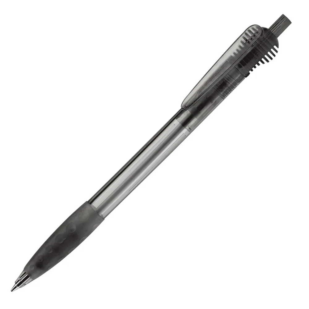 Balpen Cosmo grip transparant, transparant zwart