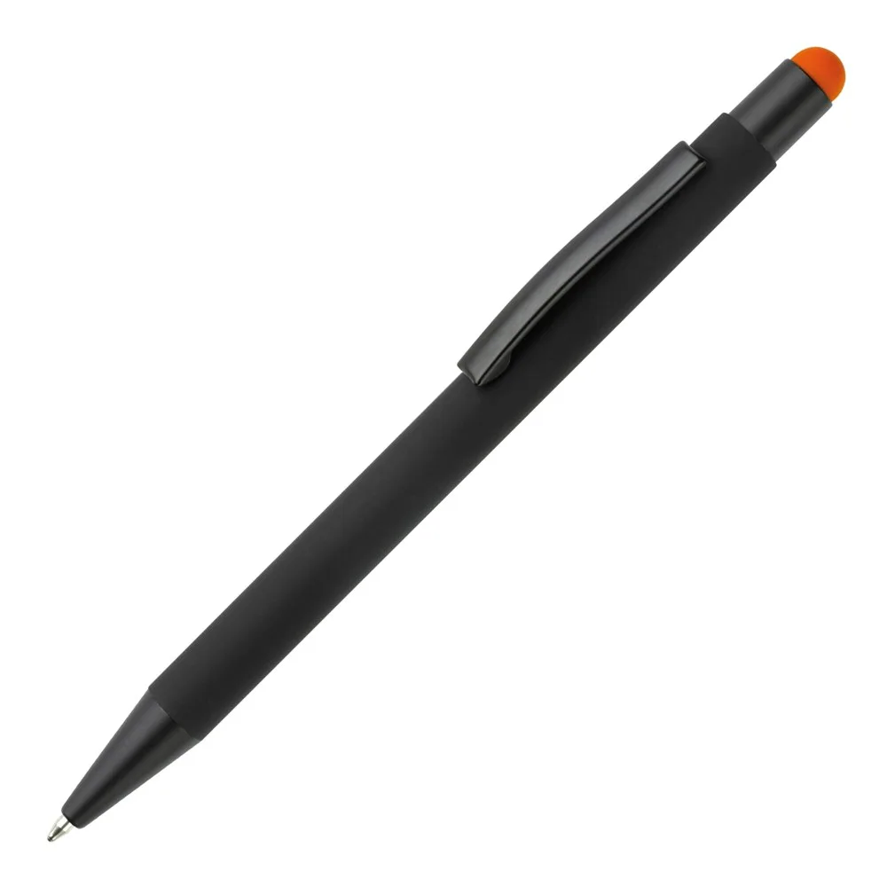 Balpen New York stylus metaal zwart oranje - Hidalgo-werbeartikel Balpen New York stylus metaal, zwart / oranje