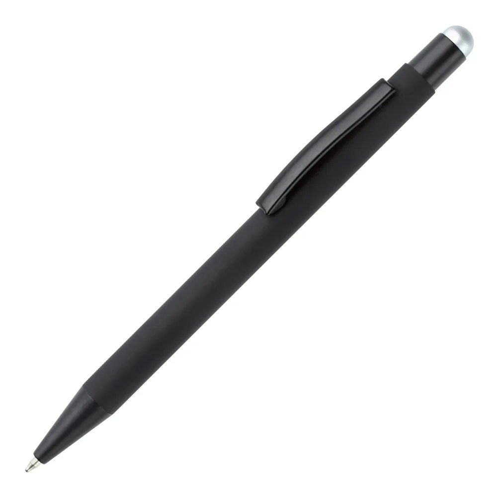 Balpen New York stylus metaal zwartzilver - Hidalgo-werbeartikel Balpen New York stylus metaal, zwart/zilver