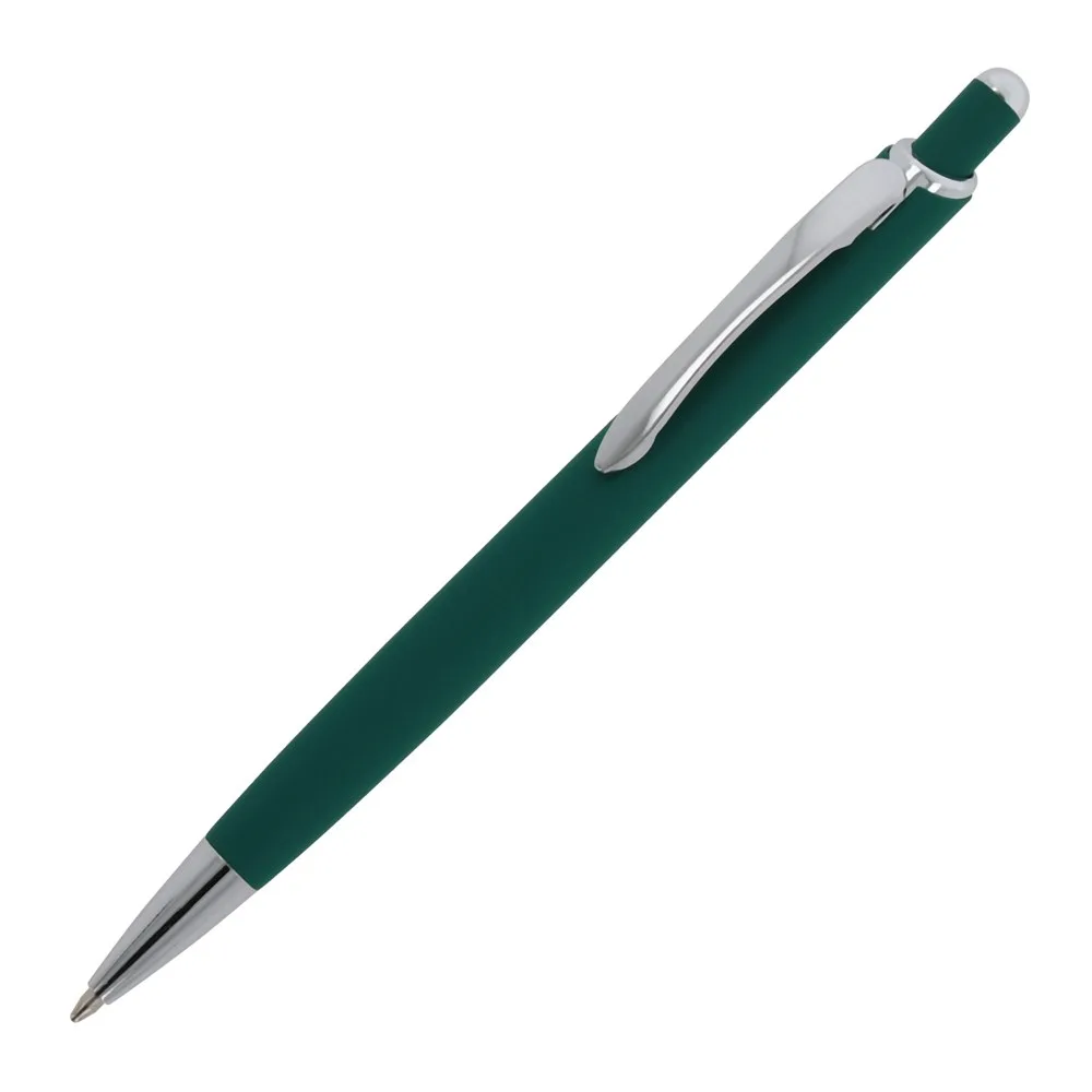 Balpen Monaco Metaal soft touch donker groen - Hidalgo-werbeartikel Balpen Monaco Metaal soft touch, donker groen