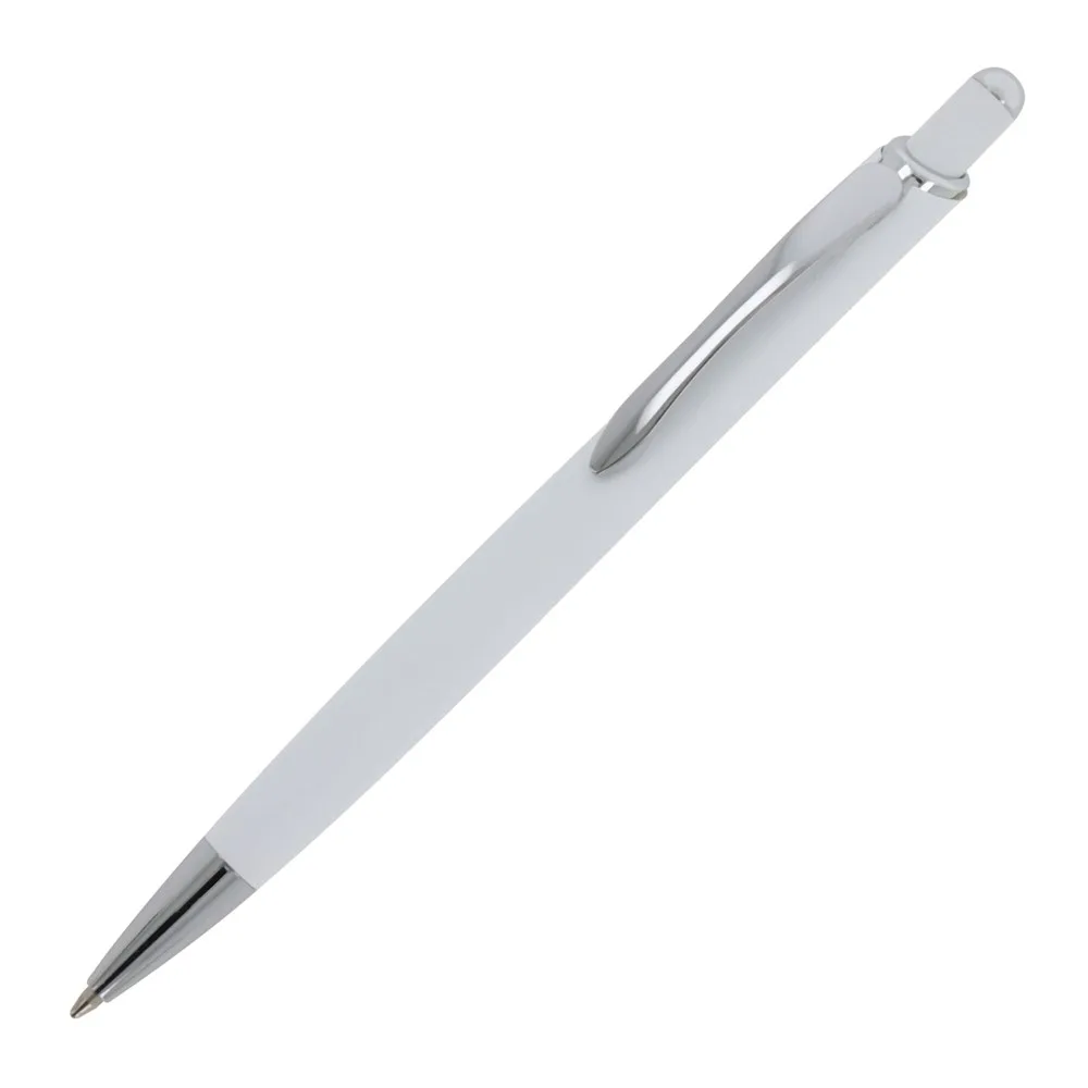 Balpen Monaco Metaal soft touch wit - Hidalgo-werbeartikel Balpen Monaco Metaal soft touch, wit