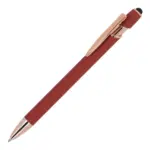 Balpen Paris Luxe Metaal rubberised donker rood - Hidalgo-werbeartikel Balpen Paris Luxe Metaal rubberised, donker rood