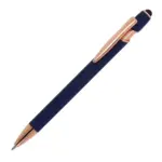 Balpen Paris Luxe Metaal rubberised donkerblauw - Hidalgo-werbeartikel Balpen Paris Luxe Metaal rubberised, donkerblauw