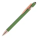 Balpen Paris Luxe Metaal rubberised olijfgroen - Hidalgo-werbeartikel Balpen Paris Luxe Metaal rubberised, olijfgroen