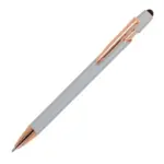 Balpen Paris Luxe Metaal rubberised zilver - Hidalgo-werbeartikel Balpen Paris Luxe Metaal rubberised, zilver