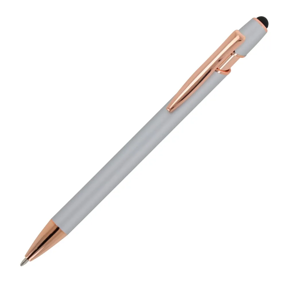 Balpen Paris Luxe Metaal rubberised zilver - Hidalgo-werbeartikel Balpen Paris Luxe Metaal rubberised, zilver