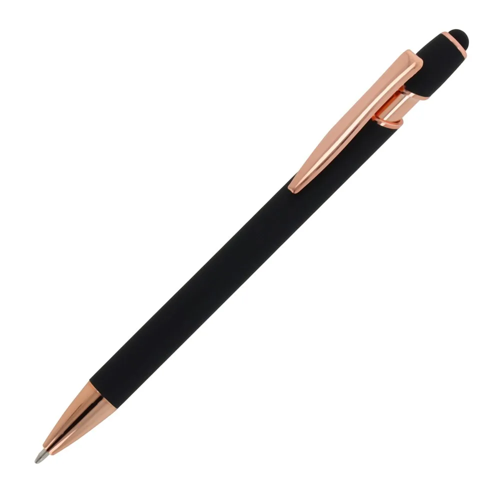 Balpen Paris Luxe Metaal rubberised zwart - Hidalgo-werbeartikel Balpen Paris Luxe Metaal rubberised, zwart