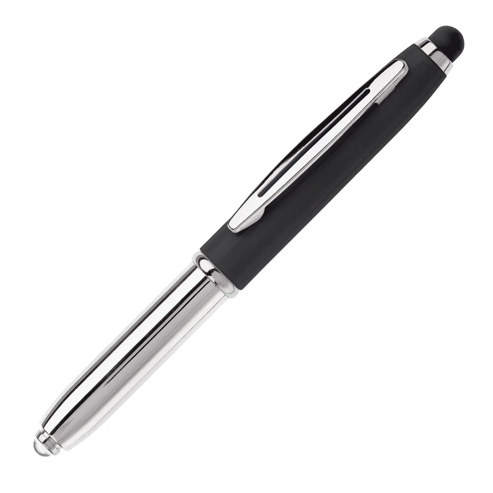 Balpen Shine stylus metaal zwart - Hidalgo-werbeartikel Balpen Shine stylus metaal, zwart