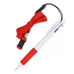 3-kleuren met met grip en keycord wit rood - Hidalgo-werbeartikel 3-kleuren met met grip en keycord, wit / rood