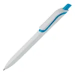 Balpen Click shadow Made in Germany, wit / lichtblauw
