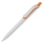 Balpen Click shadow Made in Germany, wit / oranje