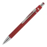 Spinner balpen aluminium, donker rood