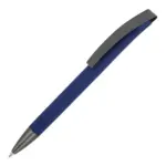 Balpen Vegas softtouch met metalen clip, donkerblauw