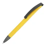 Balpen Vegas softtouch met metalen clip, geel