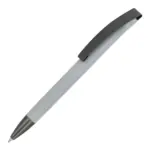 Balpen Vegas softtouch met metalen clip, licht grijs