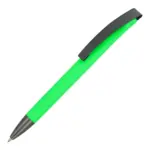Balpen Vegas softtouch met metalen clip, lichtgroen