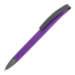 Balpen Vegas softtouch met metalen clip, paars