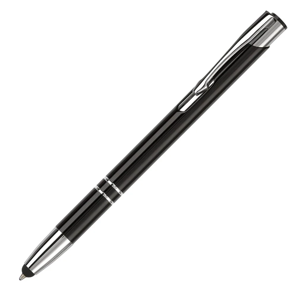 Balpen Alicante stylus metaal zwart - Hidalgo-werbeartikel Balpen Alicante stylus metaal, zwart