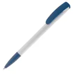 Balpen Deniro hardcolour, wit / donkerblauw