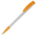 Balpen Deniro hardcolour, wit / oranje