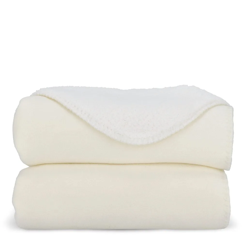 Sherpa fleece deken OEKO-TEX® sublimatie 130 x 170 cm 510 gm² wit - Hidalgo Sherpa fleece deken OEKO-TEX® sublimatie 130 x 170 cm 510 g/m², wit