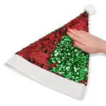 Tweekleurige pailletten kerstmuts — productfoto 2