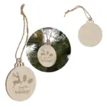 Houten kerstornament kerstbal - Hidalgo Houten kerstornament kerstbal