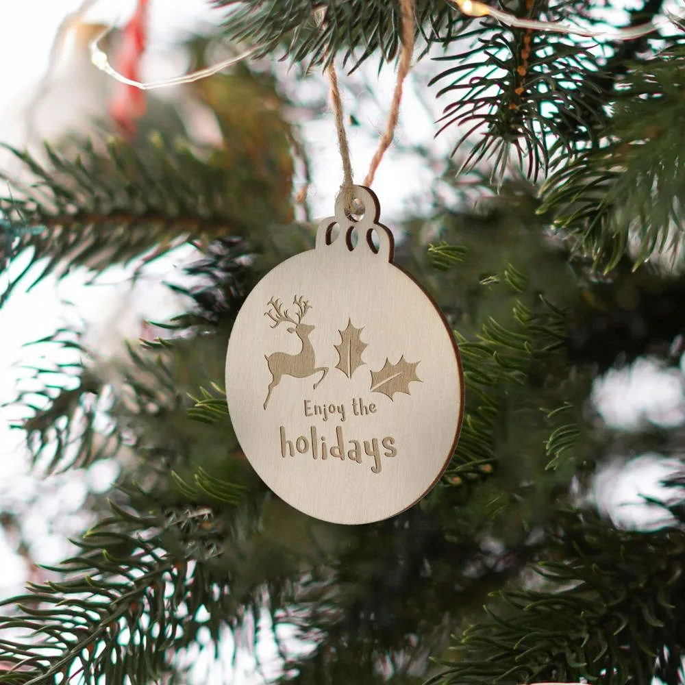 Houten kerstornament kerstbal productfoto 5 - Hidalgo Houten kerstornament kerstbal — productfoto 5