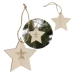 Houten kerstornament ster - Hidalgo Houten kerstornament ster
