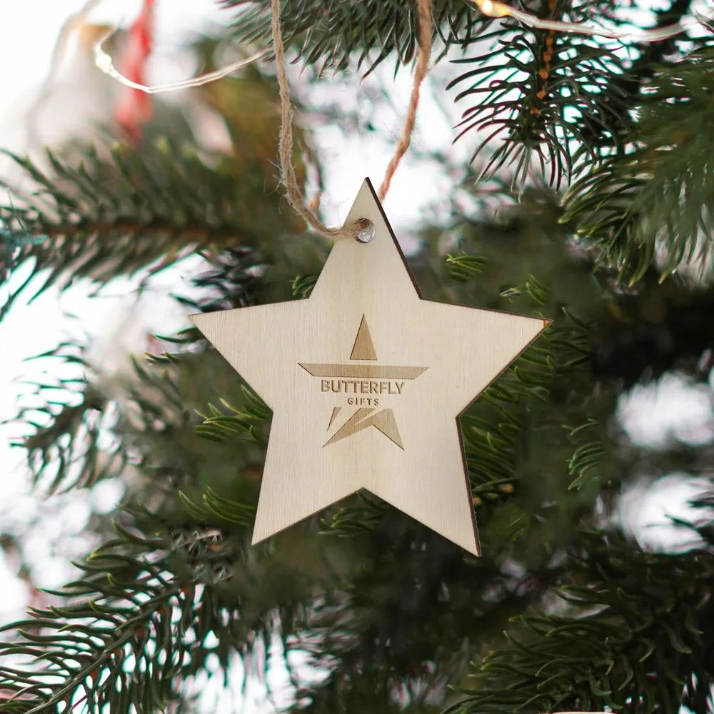 Houten kerstornament ster productfoto 5 - Hidalgo Houten kerstornament ster — productfoto 5